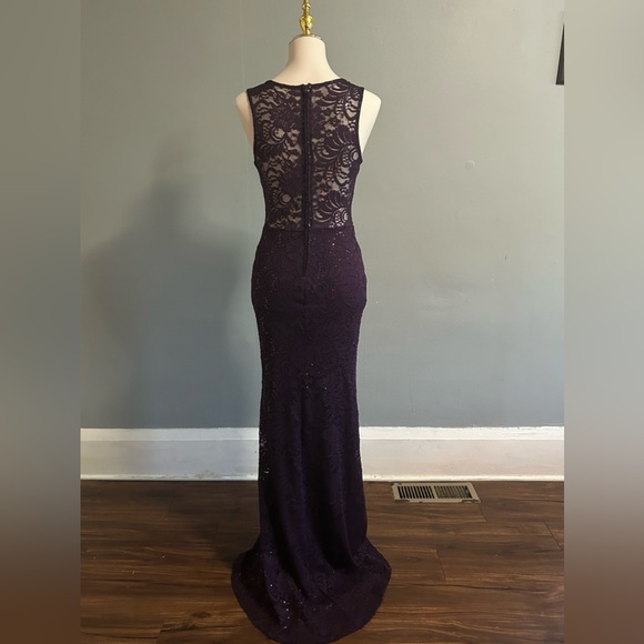 La Scala Purple Embellished Maxi Gown | Size: M - Picture 2 of 4